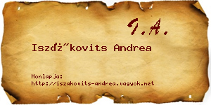 Iszákovits Andrea névjegykártya